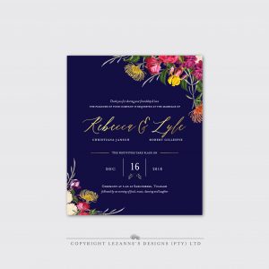 Boho Botanical - Wedding Invitation - Lezannes Designs